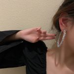 RHINESTONE HOOP EARRINGS