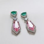 CRYSTAL EARRINGS PINK