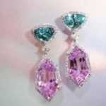 CRYSTAL EARRINGS PINK - Image 2