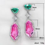 CRYSTAL EARRINGS PINK - Image 3