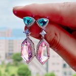CRYSTAL EARRINGS PINK - Image 7