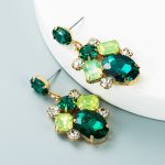 CRYSTAL EARRINGS GREEN - Image 2