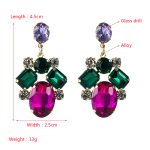 CRYSTAL EARRINGS GREEN - Image 3