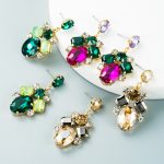 CRYSTAL EARRINGS GREEN - Image 4
