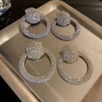 DIAMANTE EARRINGS GOLD - Image 3