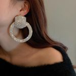 DIAMANTE EARRINGS SILVER - Image 2