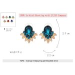 CHRYSTAL EARRINGS BLUE - Image 3