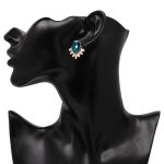 CHRYSTAL EARRINGS TEAL - Image 2
