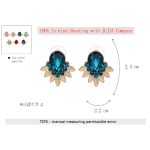 CHRYSTAL EARRINGS TEAL - Image 3