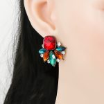 CHRYSTAL EARRINGS RED - Image 2