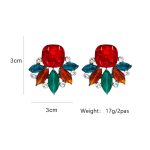 CHRYSTAL EARRINGS RED - Image 3