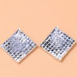 DIAMANTE EARRINGS SILVER - Image 2