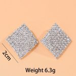 DIAMANTE EARRINGS SILVER - Image 4