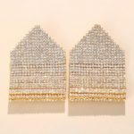 DIAMANTE DANGLING EARRINGS GOLD