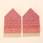 DIAMANTE DANGLING EARRINGS RED