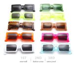 SQUARE FRAME SUNGLASSES BEIGE - Image 3