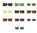 SQUARE FRAME SUNGLASSES YELLOW - Image 6