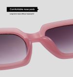 SQUARE FRAME SUNGLASSES BLUE - Image 5