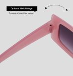 SQUARE FRAME SUNGLASSES NUDE - Image 4