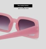 SQUARE FRAME SUNGLASSES NUDE - Image 6