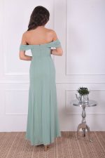 CHIFFON COWL NECK MAXI DRESS SAGE GREEN - Image 4