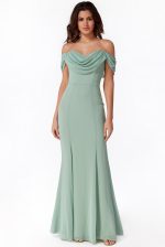 CHIFFON COWL NECK MAXI DRESS SAGE GREEN - Image 5