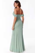 CHIFFON COWL NECK MAXI DRESS SAGE GREEN - Image 6