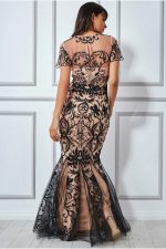EMBROIDERED MESH  LACE MAXI WITH SCALLOPED HEM - Image 2