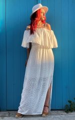 FRILLED TOP MAXI DRESS - Image 2
