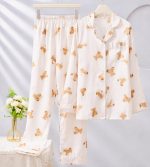 SATIN TEDDY PYJAMAS BEIGE