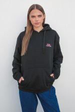 F*CK CANCER AWARENESS HOODIE BLACK - Image 3