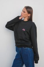 F*CK CANCER AWARENESS SWEATSHIRT BLACK - Image 2