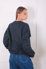 F*CK CANCER AWARENESS SWEATSHIRT NAVY - Image 2