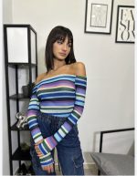 OFF SHOULDERS TOP BLUE - Image 3