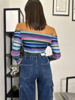 OFF SHOULDERS TOP BLUE - Image 5