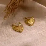 HEART SHAPE EARRINGS GOLD