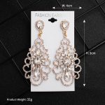 GLASS CRYSTAL EARRINGS GREEN - Image 2