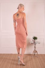 JOJO DRESS WITH SLIT DUSTY PINK - Image 4
