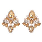 GLASS CRYSTAL EARRINGS YELLOW - Image 2