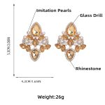 GLASS CRYSTAL EARRINGS YELLOW - Image 5