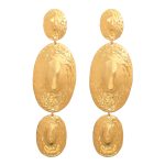METAL STYLE EARRINGS GOLD - Image 2