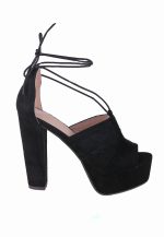 BLACK PEEP TOE PLATFORMS