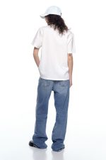 LUMINA BOYFRIEND STYLE WHITE COTTON TSHIRT - Image 3