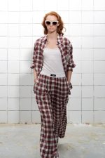LUMINA SHIRT AND TROUSERS SET IN GINGHAM PATTERN