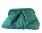 FULLY STRASS CLUTCH BAG GREEN
