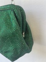 FULLY STRASS CLUTCH BAG GREEN - Image 2