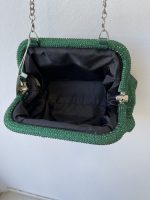 FULLY STRASS CLUTCH BAG GREEN - Image 3