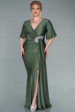 LOUELLA PLUS SIZE DRESS BY AMINA MURR OLIVE