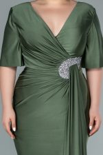 LOUELLA PLUS SIZE DRESS BY AMINA MURR OLIVE - Image 3