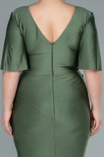 LOUELLA PLUS SIZE DRESS BY AMINA MURR OLIVE - Image 4